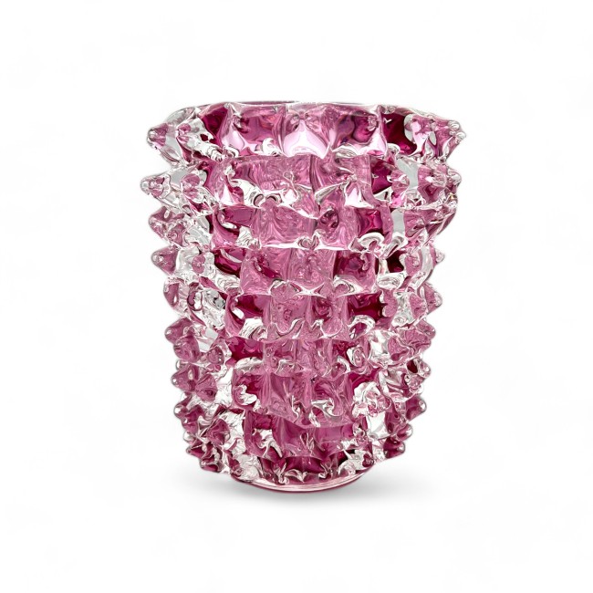 ROSTRATO - Luxury vase in Amethyst solid glass - Murano glass