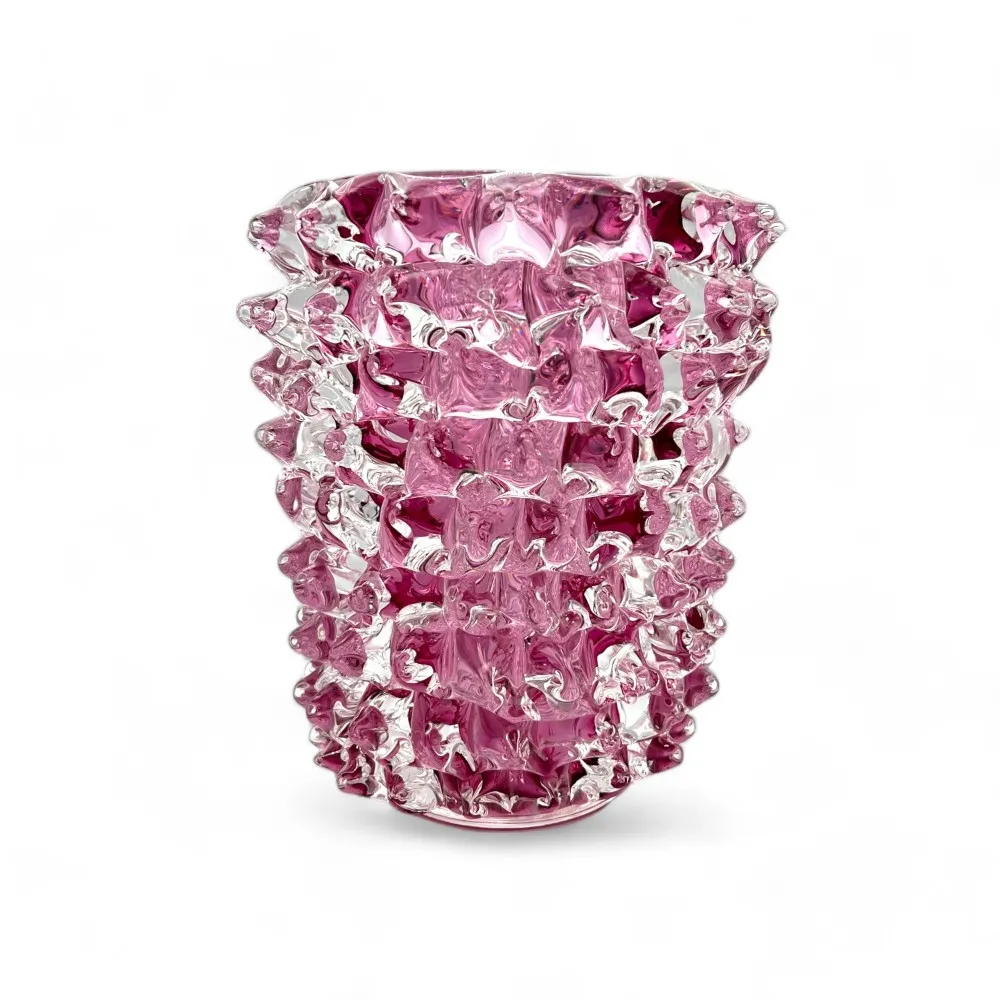 ROSTRATO - Vaso di Lusso in vetro massiccio Ametista - Vetro di Murano