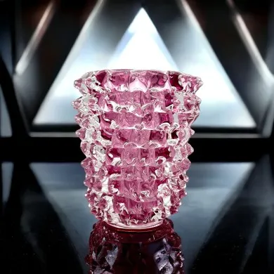 ROSTRATO - Vaso di Lusso in vetro massiccio Ametista - Vetro di Murano