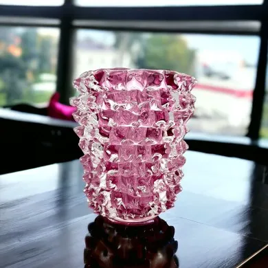 ROSTRATO - Vaso di Lusso in vetro massiccio Ametista - Vetro di Murano