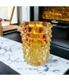 ROSTRATO - Lujoso jarrón ÂMBAR en vidrio macizo - Cristal de Murano
