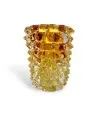 ROSTRATO - Lujoso jarrón ÂMBAR en vidrio macizo - Cristal de Murano
