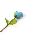 BOCCIOLO - Vase LONG CELESTE Blume aus Muranoglas