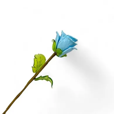BOCCIOLO - Vase LONG CELESTE Blume aus Muranoglas