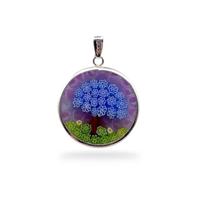 Murrina - ÁRBOL DE LA VIDA - 23 mm - Plata - LILA