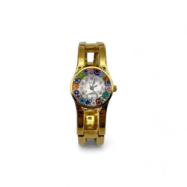 CASANOVA – Uhr mit GOLDENEM und Murrine-Hartarmband