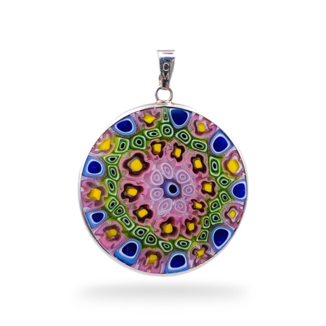 Murrina MILLEFIORI Color - PLATA - 32 mm