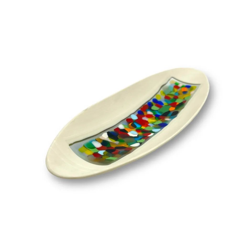 CANOA - Ovaler Aufsatzteller IVORY