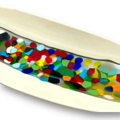 BOSCOLO | Ovales Tablett elfenbein | Anlässe | Murano-Store