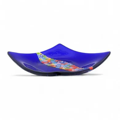 ONDA | Platillo azul con Murrine | Murano-Store