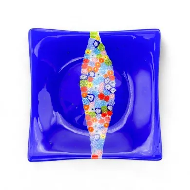 ONDA | Platillo azul con Murrine | Murano-Store