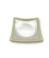 ISCHIA | Ivory saucer with silver leaf | Occasions | Murano-Store