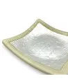 ISCHIA | Ivory saucer with silver leaf | Occasions | Murano-Store