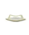 ISCHIA | Ivory saucer with silver leaf | Occasions | Murano-Store