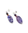 RIVERA | Lila und Blaue Ohrringe mit Adventurin | Murano-Store