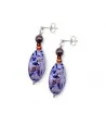 RIVERA | Lila und Blaue Ohrringe mit Adventurin | Murano-Store