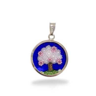 Murrina - ALBERO DELLA VITA - 18 mm - ARGENTO - ROSA