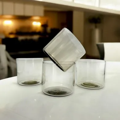 ELISEO | Wassergläser aus Muranoglas | Rauchgrau | Murano Store