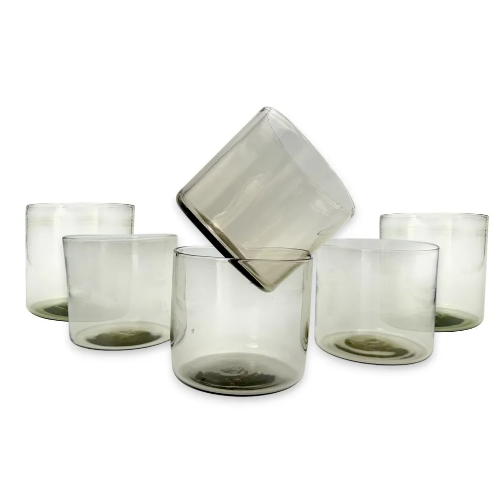 ELISEO | Wassergläser aus Muranoglas | Rauchgrau | Murano Store