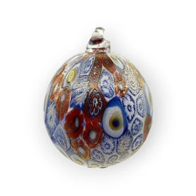 ETEREA | Weihnachtskugeln aus Muranoglas | Gold und Murrine