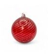 Bola de Natal em vidro soprado VERMELHO e DOURADO em vidro de Murano