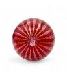 CALYSSA | Bolas de Natal elegantes | Vermelho com riscas douradas | Murano Store