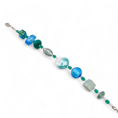 CAPRI | Jewelry | Bracelet with Aquamarine Beads | Murano-Store