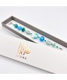 CAPRI - AQUAMARINE bracelet with Murano glass pearls