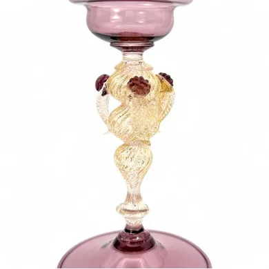 DUCALE | Cálice de ametista colecionável | Tipetti Veneziani | Loja de Murano
