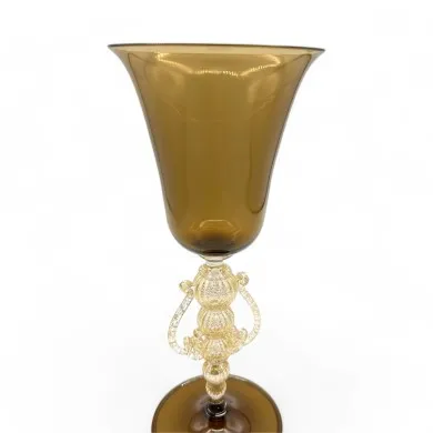 LAZZARO | Tipetti Venecianos | Cáliz color tabaco |Tienda Murano