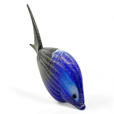 DORY | Schwarzer blauer Tropenfisch | Skulpturen | Murano Store