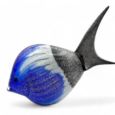 DORY | Poisson tropical bleu noir | Sculptures |  Murano Store