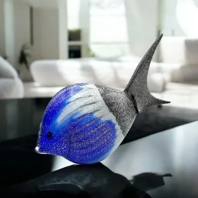 DORY | Schwarzer blauer Tropenfisch | Skulpturen | Murano Store