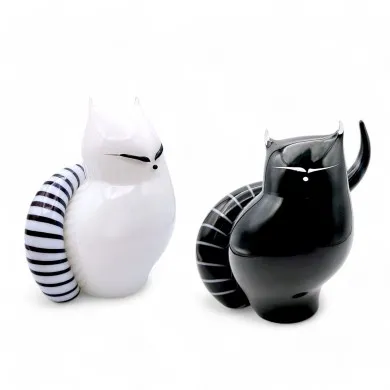 DAIKI | Par de gatos | Esculturas em vidro de Murano | Murano Store