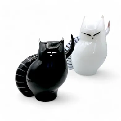 DAIKI | Par de gatos | Esculturas em vidro de Murano | Murano Store