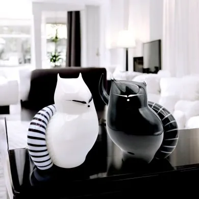 DAIKI | Par de gatos | Esculturas em vidro de Murano | Murano Store