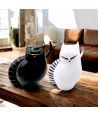 DAIKI - Par de gatos pretos e brancos em vidro de Murano