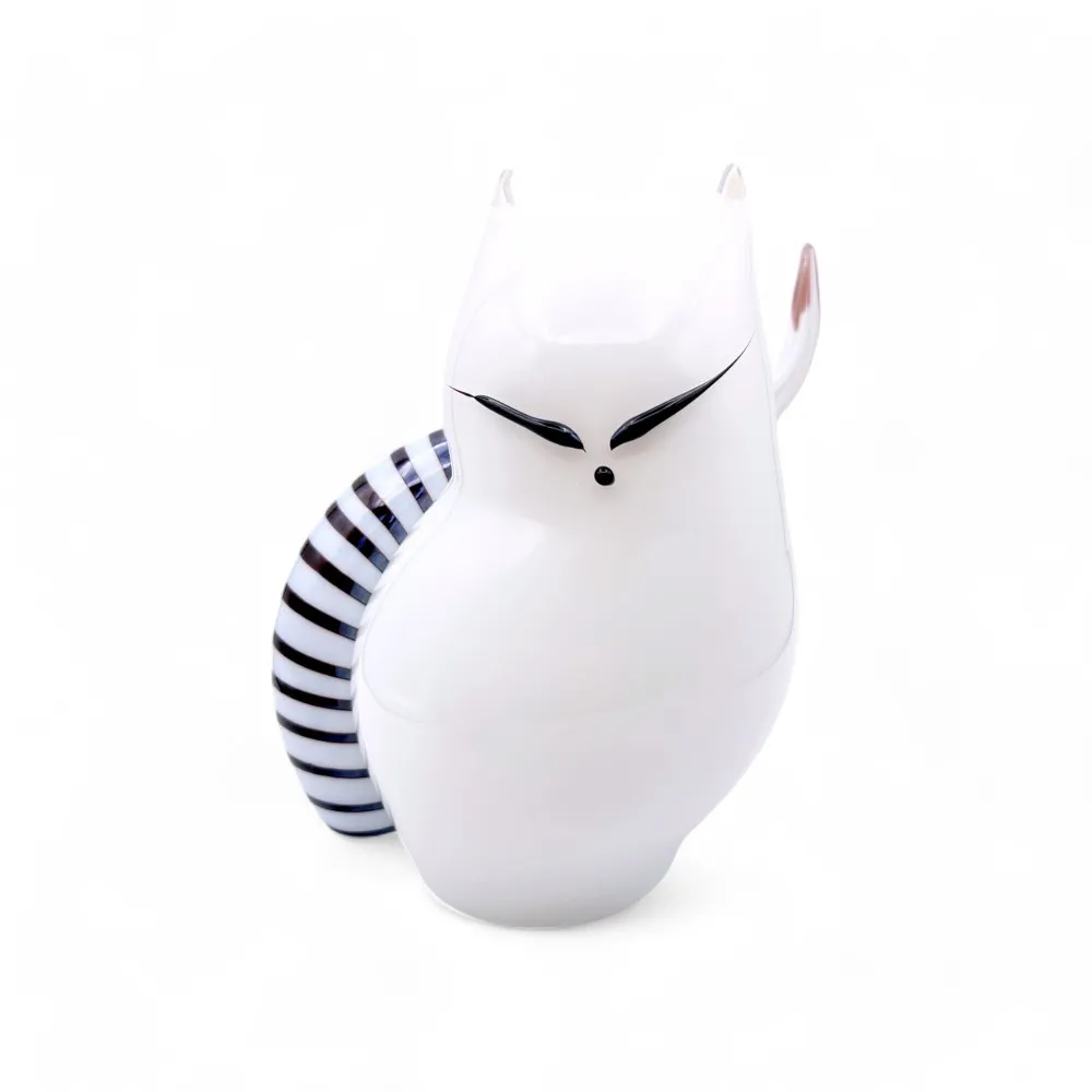DAIKI | Weiße Katze | Muranoglas-Skulpturen | Murano Store