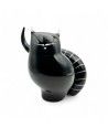 DAIKI - Animali in vetro di Murano: Gatto NERO di design moderno