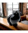 DAIKI - Stilisierte schwarze Katze aus Muranoglas