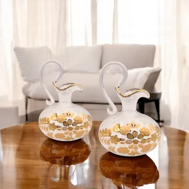 RAFFAELLO | Petite amphore en cristal et or | Murano Store