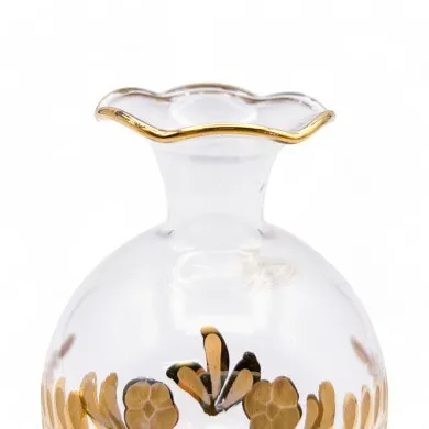 RAFFAELLA | Piccola boccetta in cristallo e oro | Murano Store