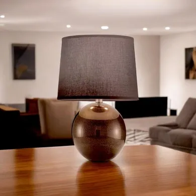 URANIA DARK| Tischlampe | Schwarz Silber | Murano Store