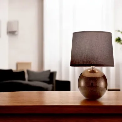 URANIA DARK| Tischlampe | Schwarz Silber | Murano Store