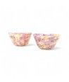 MARGHERITA | Taça com murrina rosa e folha de ouro | Murano-Store