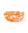 IRIS | Glass Cup with Orange Floral Murrine | Murano-Store