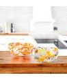 IRIS | Glass Cup with Orange Floral Murrine | Murano-Store