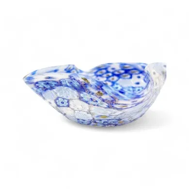 TULIPANO | Handkerchief Bowl with Blue Murrine | Murano-Store