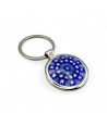 SOLE | Porte-clés en acier avec Murrine bleue | Murano Store