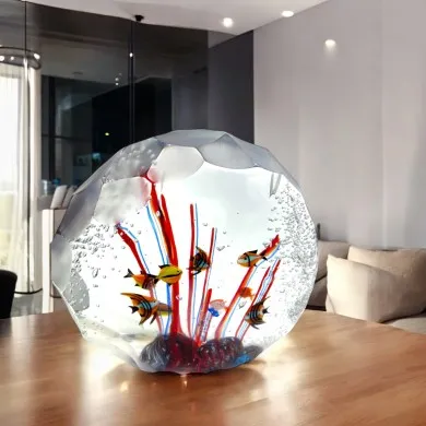 TIRRENO | Tropisches Aquarium | Skulptur Design | Schmiedeglas | Murano-Store
